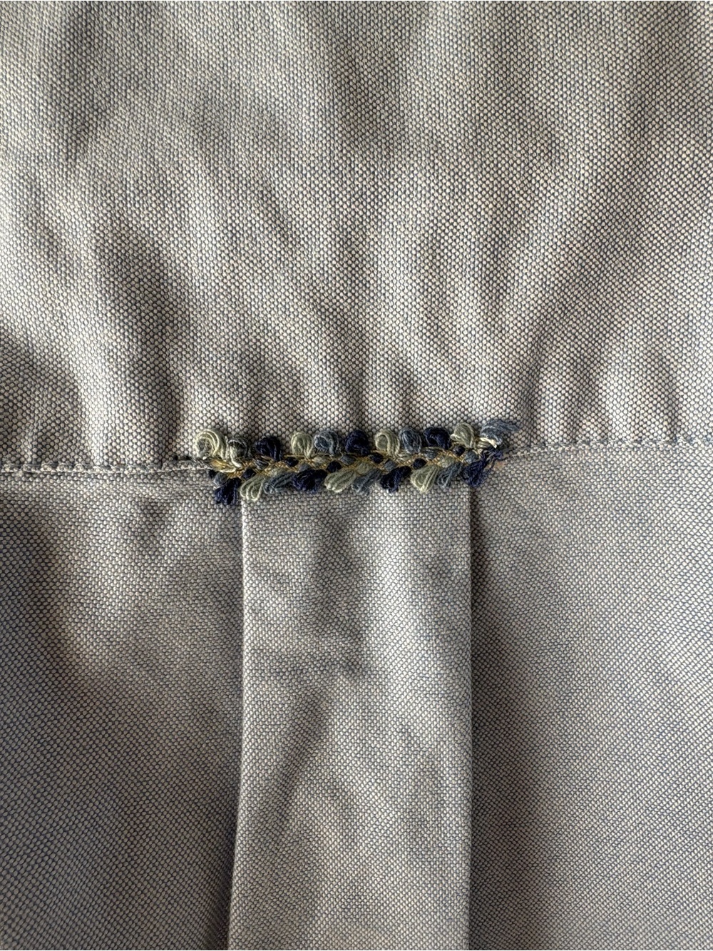 Old Navy Light Blue oxford with Floral Ruffle Hem detail - Picture 9 of 12